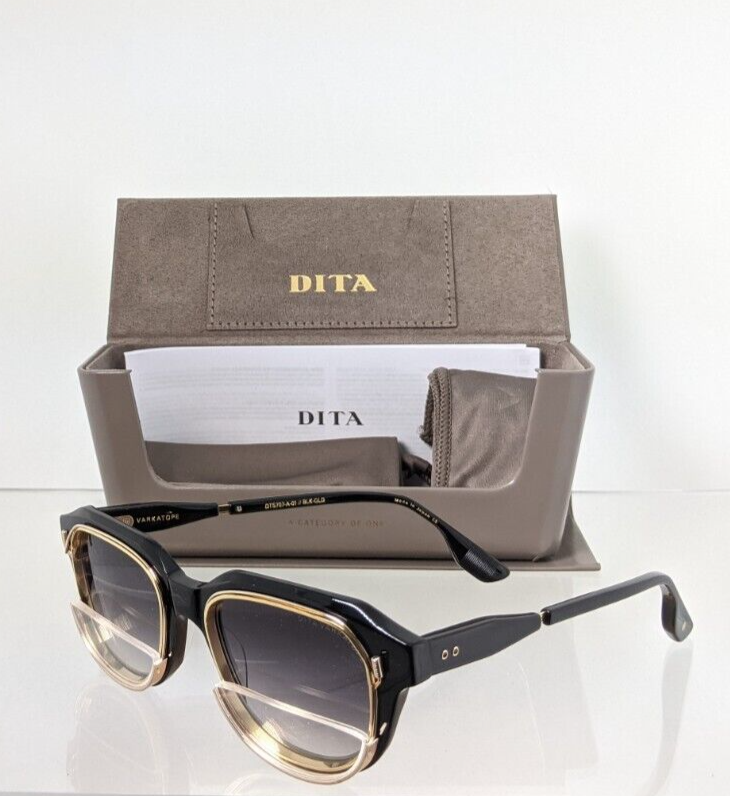 New Authentic Dita Sunglasses VARKATOP DTS 707-A-01 Black Gold Frame Limited Edi