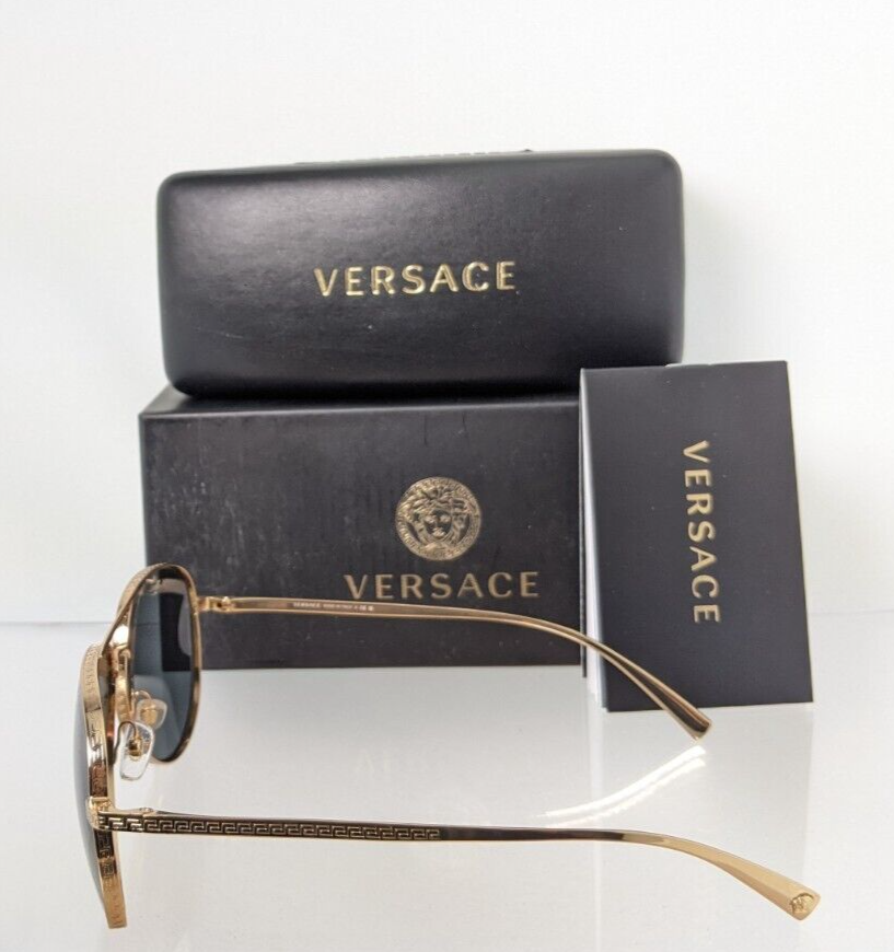 Brand New Authentic Versace Sunglasses Mod. 2217 100287 VE2217 59mm Gold Frame