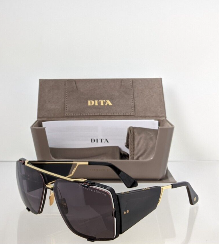 New Authentic Dita Sunglasses SOULINER - TWO DTS 136-64-03 Black & Gold Frame