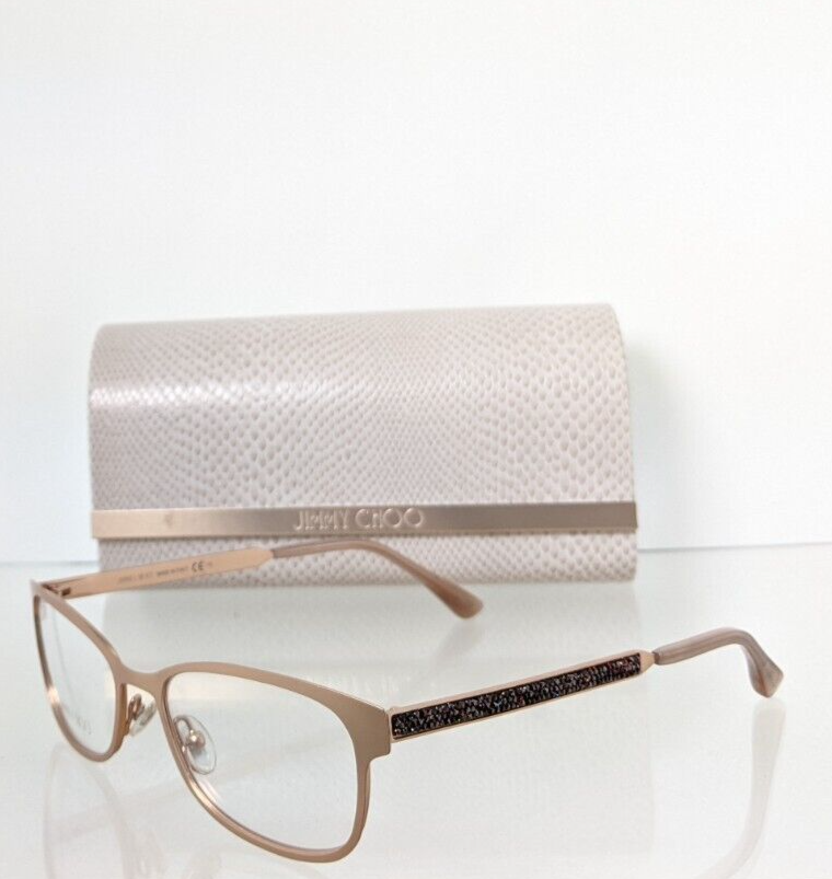 Brand New Authentic Jimmy Choo Eyeglasses 203 07E Gold Frame