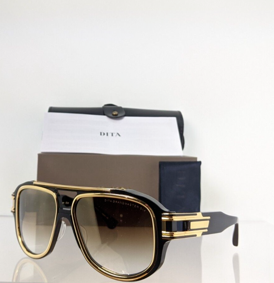 New Authentic Dita Sunglasses GRANDMASTER SIX DTS900 58-01A Black - Gold Limited