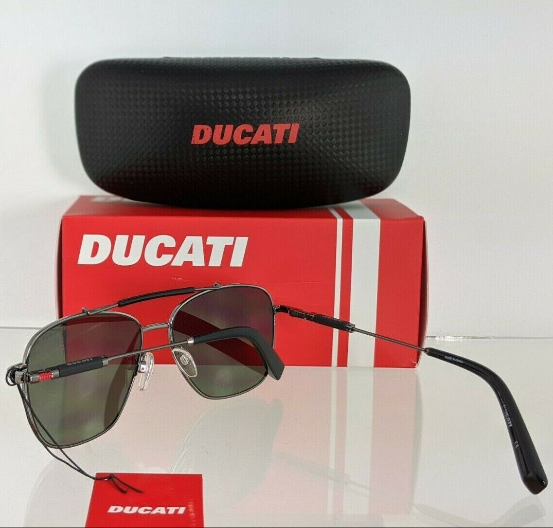 Brand New Authentic DUCATI Sunglasses DA 7003 900 57mm Black Gunmetal DA7003