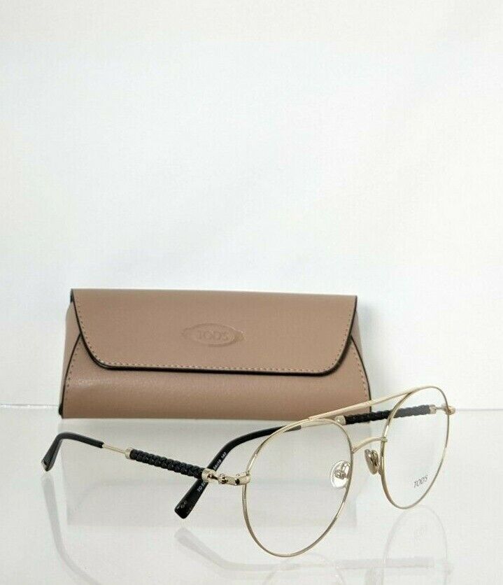 Brand New Authentic Tod's Eyeglasses TO 5228 032 54mm Black & Gold TO 5228