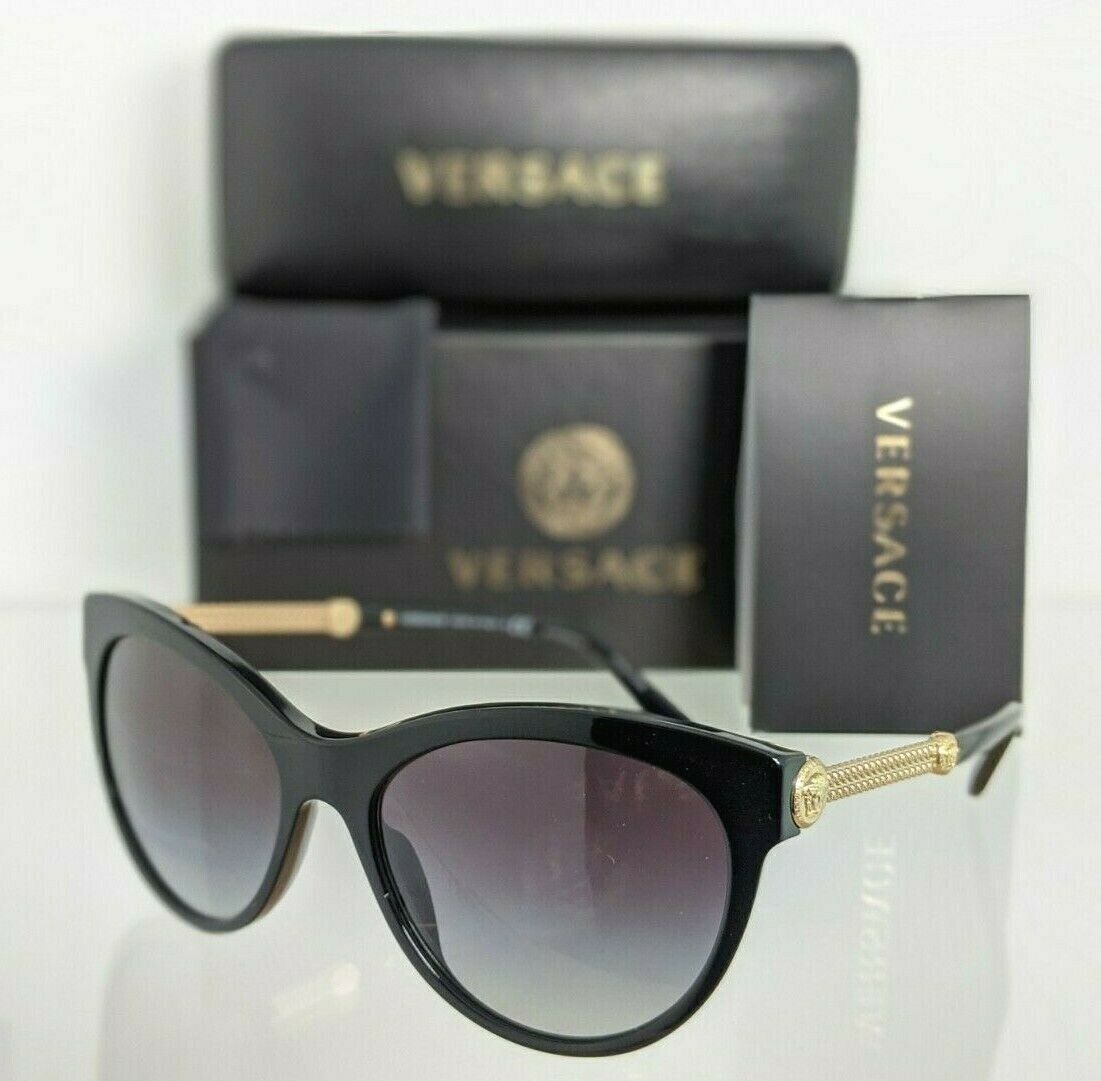 Brand New Authentic Versace Sunglasses Mod. 4292 GB1/8G 57mm Black & Gold Frame