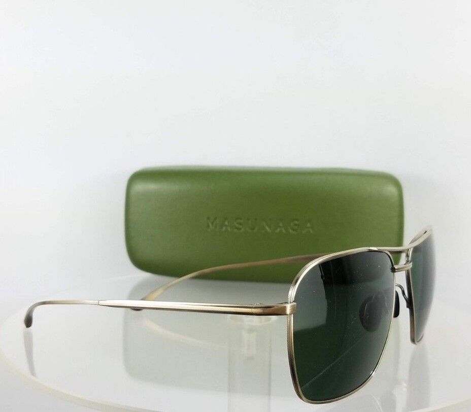 Brand New Authentic MASUNAGA Sunglasses 9007 #11 Brushed Gold 59mm Frame Japan