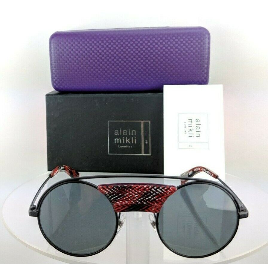 Brand New Authentic Alain Mikli Sunglasses Ao 4002 4110/87 Black & Red Al4002
