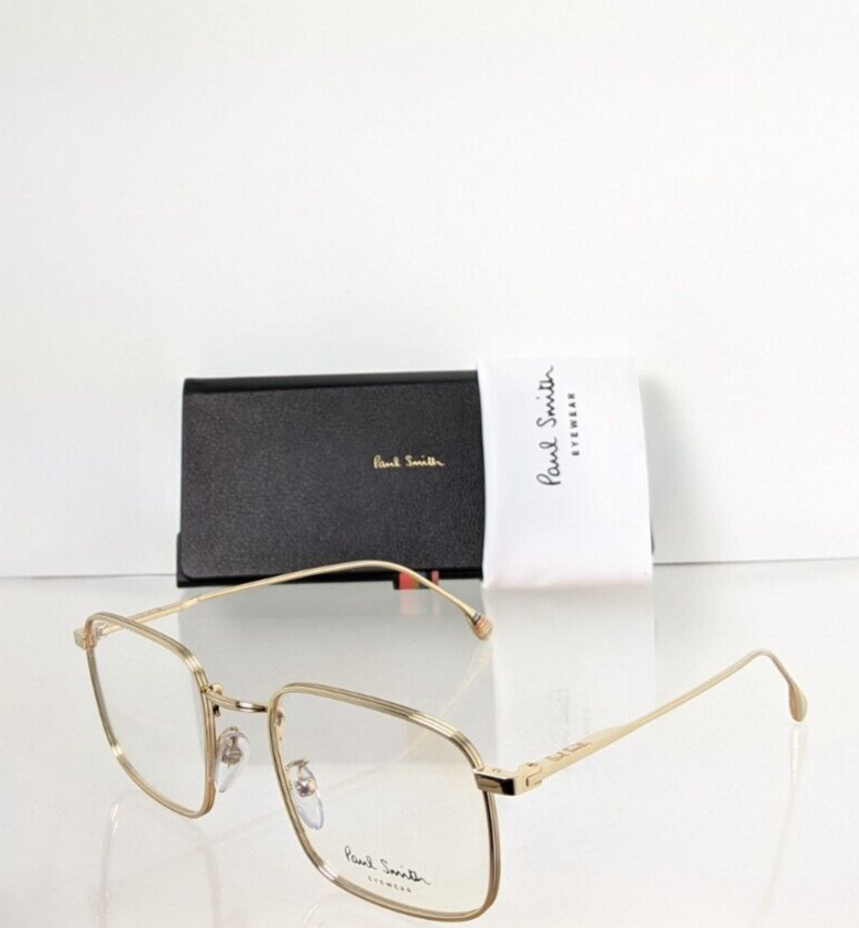 Brand New Authentic Paul Smith Eyeglasses PSOP070 V1 C: 01 Gold EDWIN Frame