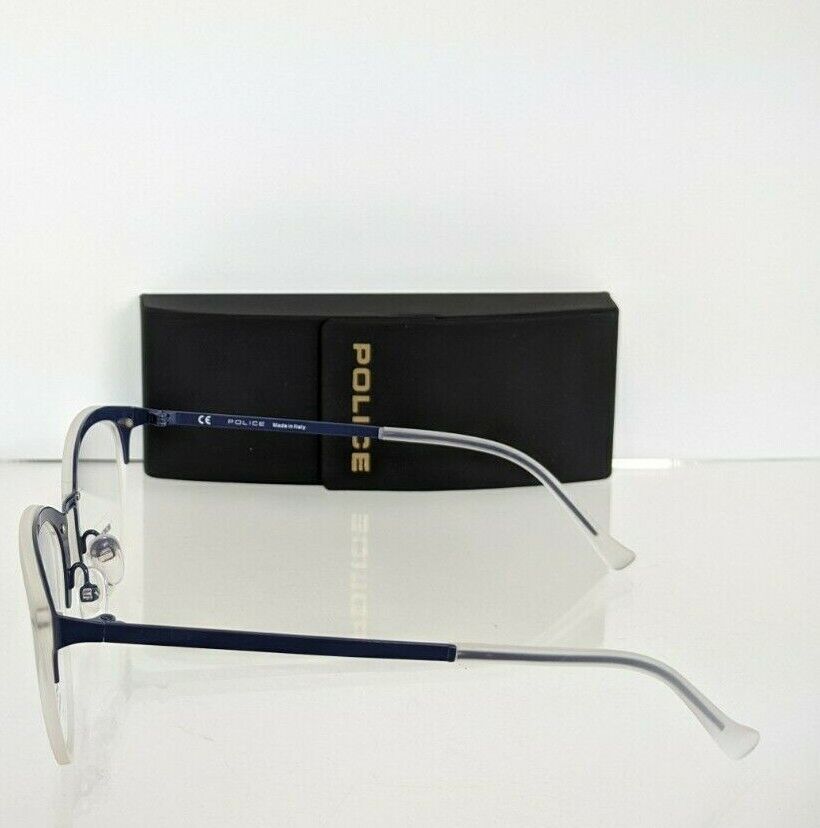 Brand New Authentic Police Eyeglasses Triumph 2 VPL 283 Col. 08AS Blue Frame