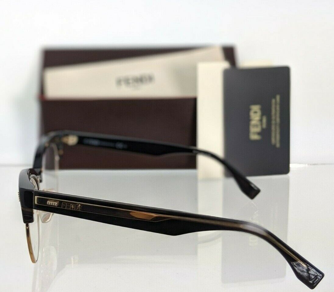 Brand New Authentic Fendi FF 0163 Eyeglasses VJG Black & Gold 51mm Frame FF0163