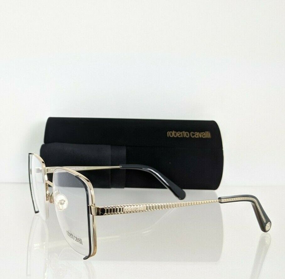 Brand New Authentic Roberto Cavalli Eyeglasses 5085 032 53mm Black & Gold Frame