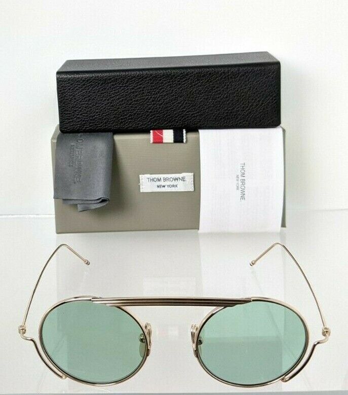 Brand New Authentic Thom Browne Sunglasses TBS 111-01 Gold TB111 Frame