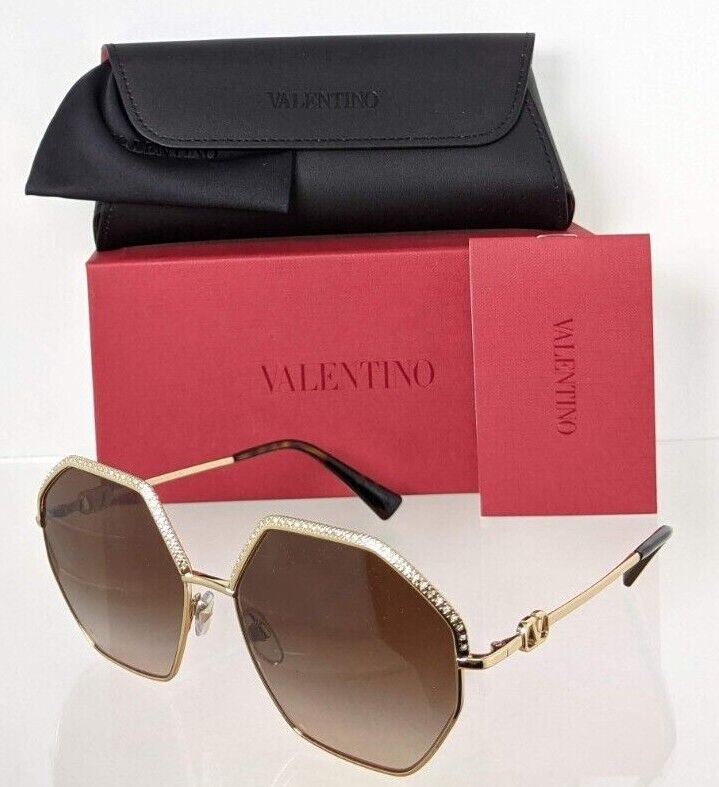 Brand New Authentic Valentino Sunglasses VA 2044 3002/13 59mm Gold Frame