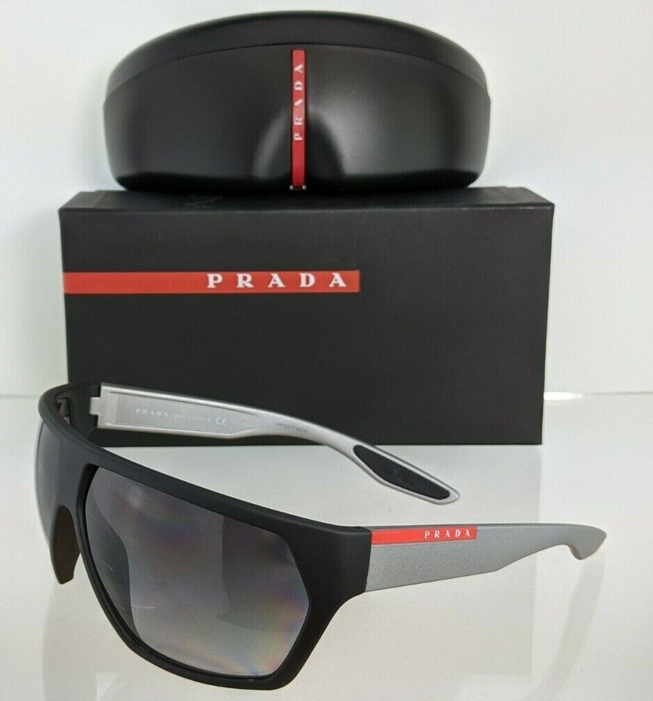 Brand New Authentic Prada SPS 08U 453-5W1 Sunglasses Black 67mm Polarized Frame