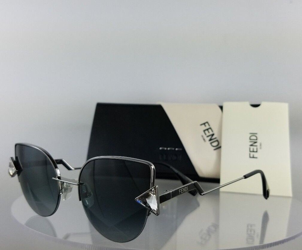 Brand New Authentic Fendi FF 0242/S Sunglasses KJ19O Silver 52mm 0242