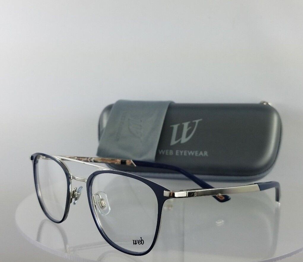 Brand New Authentic Web Eyeglasses WE 5241 Col. 080 Navy Silver 49mm