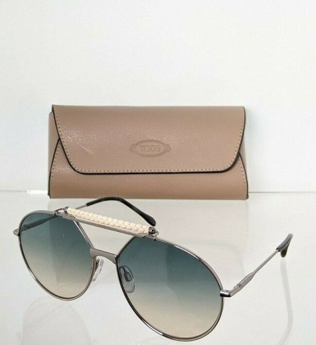 Brand New Authentic Tod's Sunglasses TO 235 14P 59mm Gunmetal Frame TO235