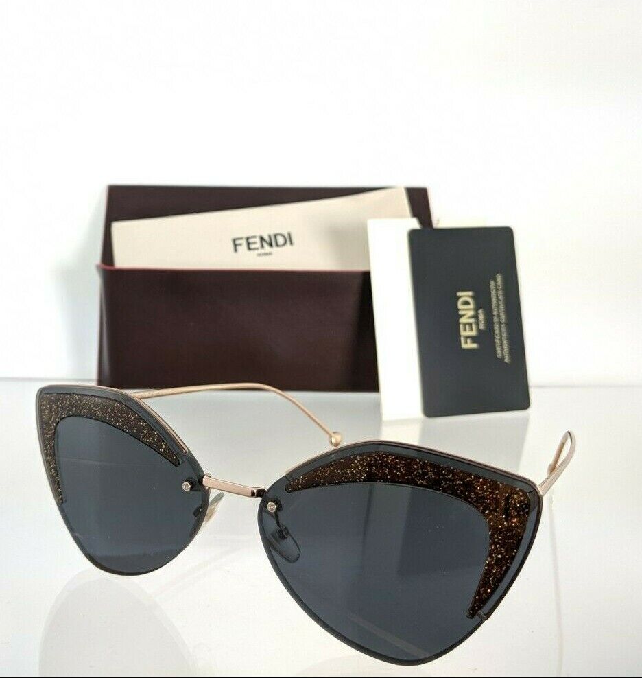 Brand New Authentic Fendi FF 0355/S Sunglasses KB7IR Rose Gold Frame 0355