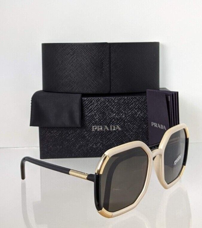 Brand New Authentic Prada Sunglasses SPR 20X Sunglasses 01F - 5G1 Ivory Black