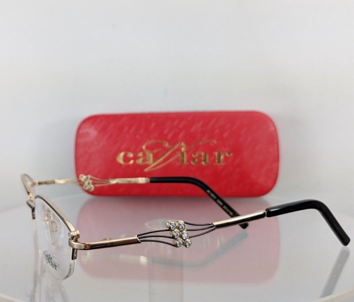 Brand New Authentic Caviar Eyeglasses M 1911 C. 24 51Mm Austrian Crystals Frame