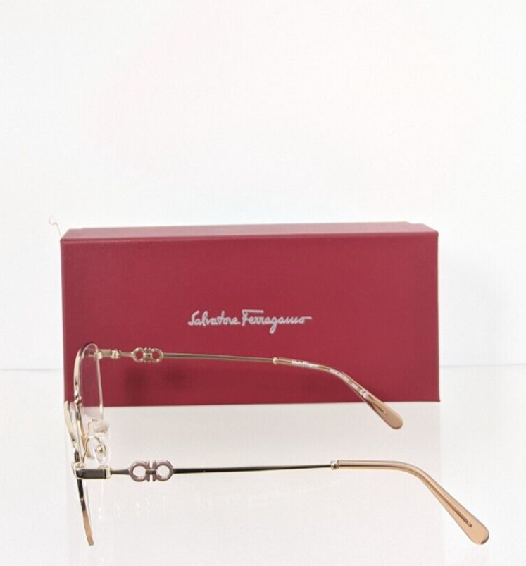 Brand New Authentic Salvatore Ferragamo Sf2214 710 Gold 55Mm 2214 Frame