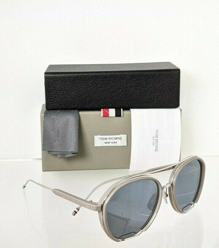 Brand New Authentic Thom Browne Sunglasses TB 810-56-02 SLV-GRY TBS810 Frame