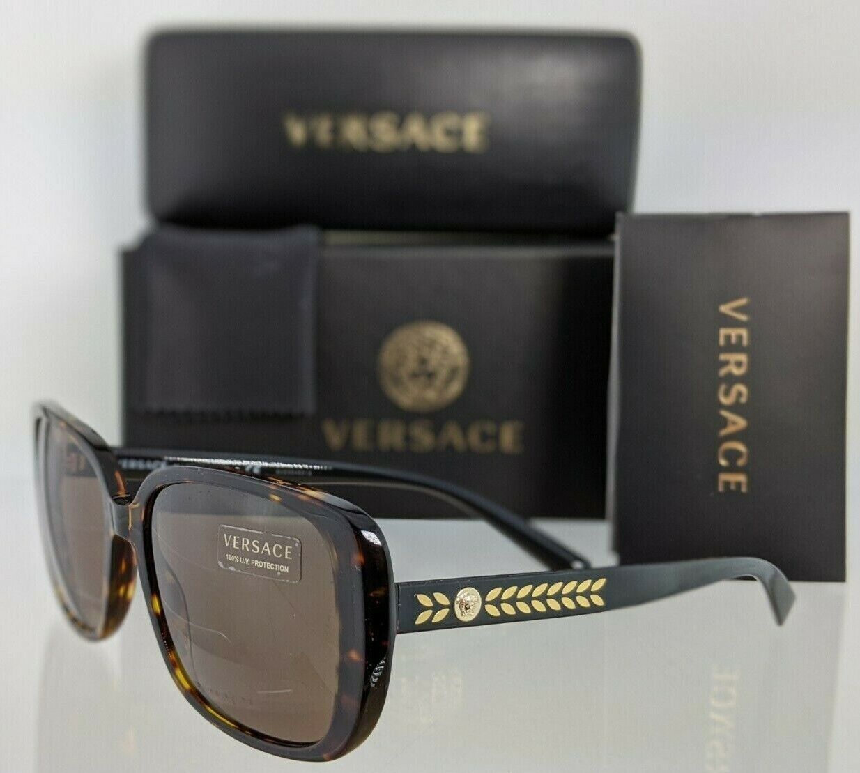 Brand New Authentic Versace Sunglasses Mod. 4357 108/73 56mm Brown Frame