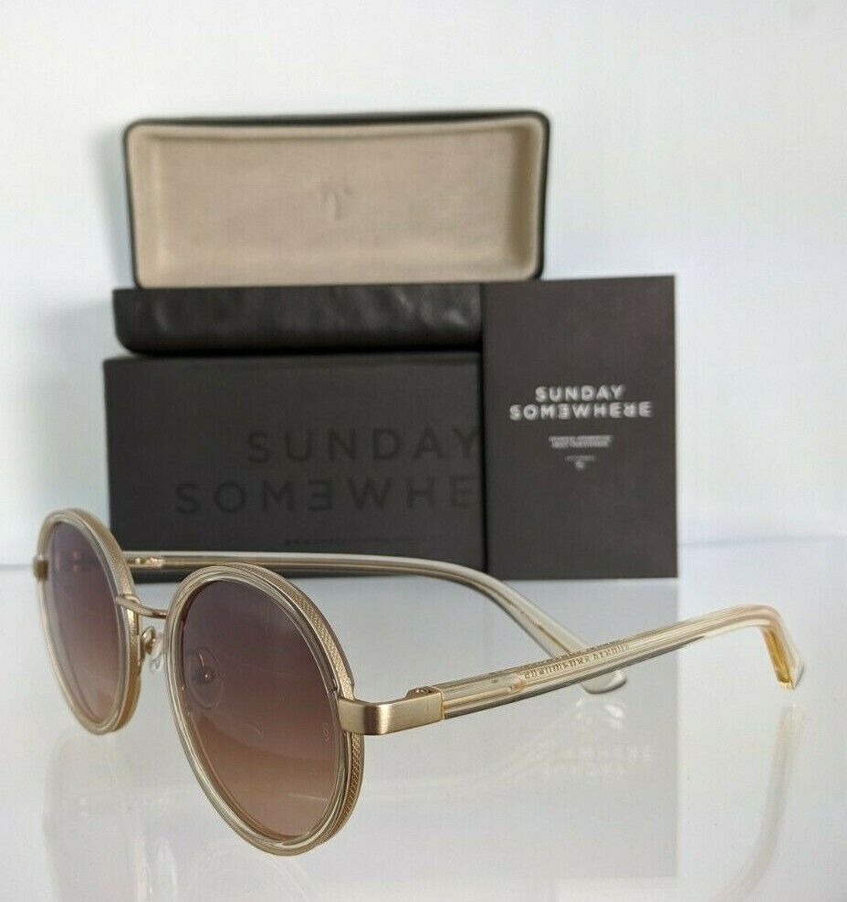 Brand New Authentic SUNDAY SOMEWHERE Sunglasses NED 032 GRY Gold Frame