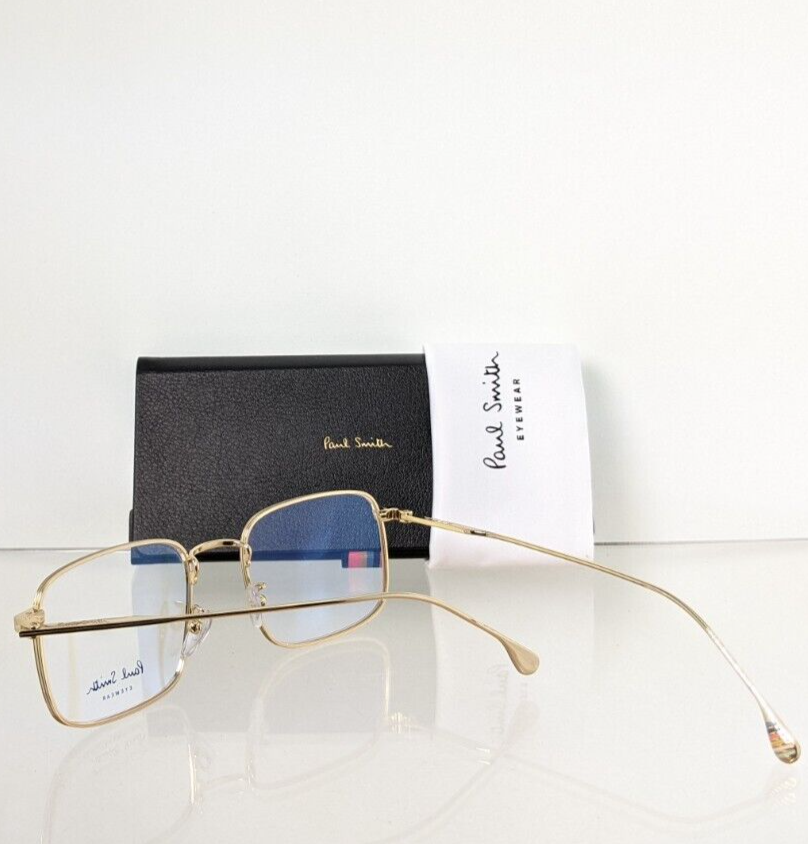 Brand New Authentic Paul Smith Eyeglasses PSOP070 V1 C: 01 Gold EDWIN Frame