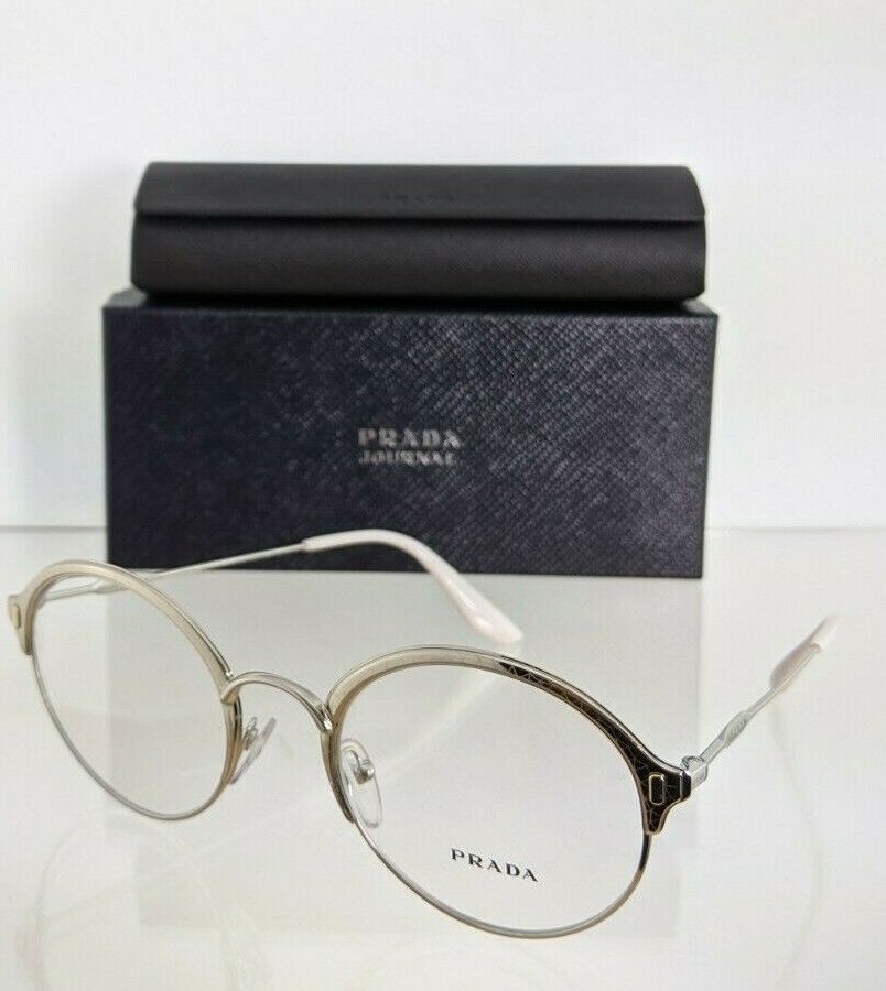 Brand New Authentic Prada Eyeglasses VPR 54V 272 - 1O1 Silver 51mm Frame