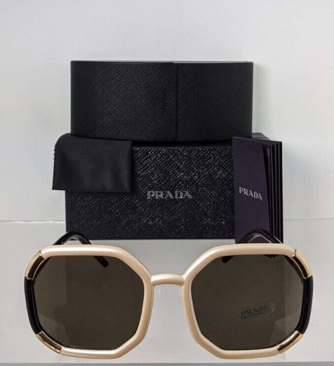 Brand New Authentic Prada Sunglasses SPR 20X Sunglasses 01F - 5G1 Ivory Black