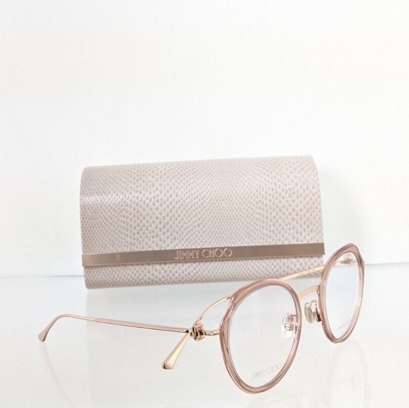 Brand New Authentic Jimmy Choo Eyeglasses 264 W66 Pink & Gold 264/G Frame