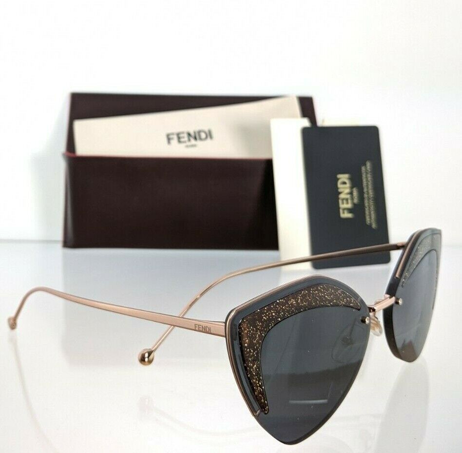 Brand New Authentic Fendi FF 0355/S Sunglasses KB7IR Rose Gold Frame 0355