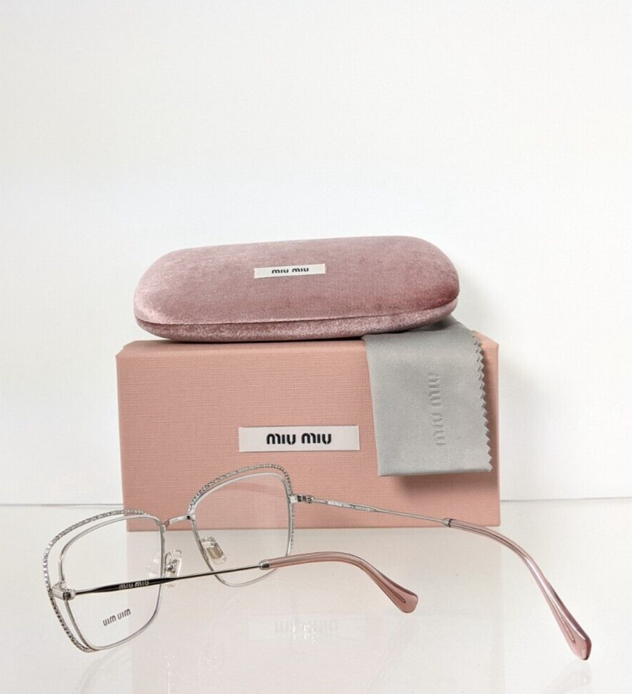 Brand New Authentic Miu Miu Eyeglasses VMU 50T 1BC - 1O1 Silver Frame