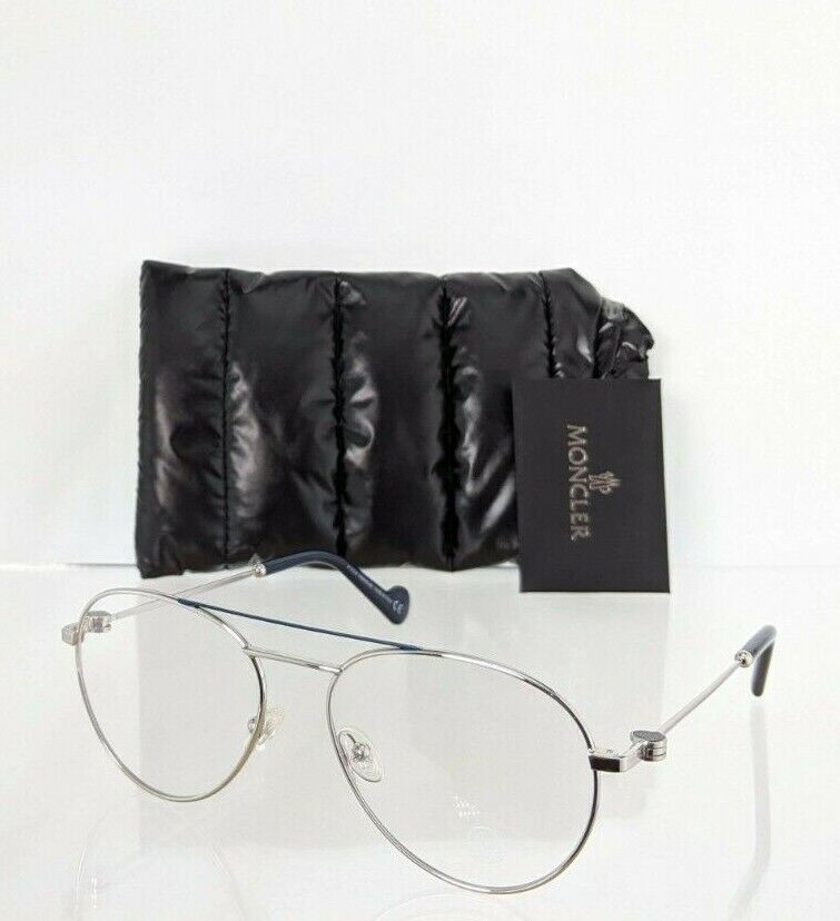 Brand New Authentic Moncler Eyeglasses ML 5023 016 54mm Silver Frame