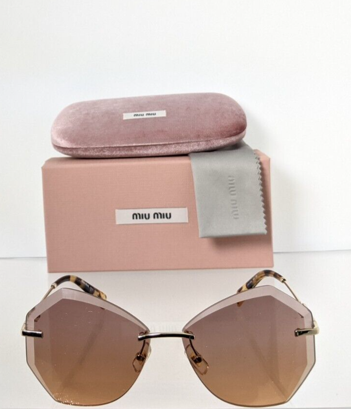 Brand New Authentic MIU MIU SMU 55X ZVN 04N Sunglasses Gold SMU 55X Frame