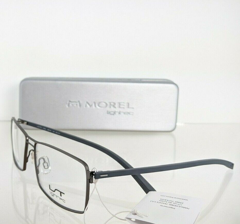 Brand New Authentic Lightec Eyeglasses MOREL 7463L GG 010 56mm Gray Frame