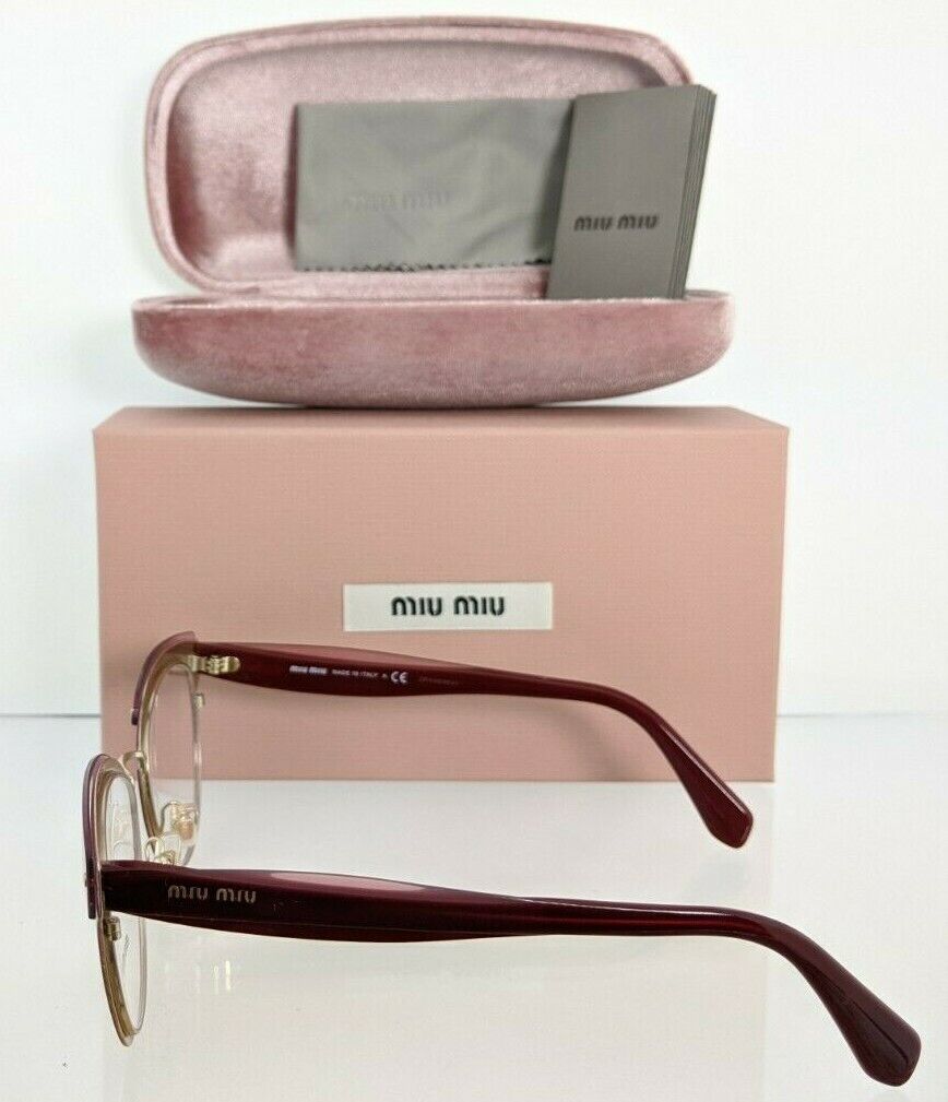 Brand New Authentic Miu Miu Eyeglasses VMU 54Q CCG - 1O1 Purple & Gold Frame