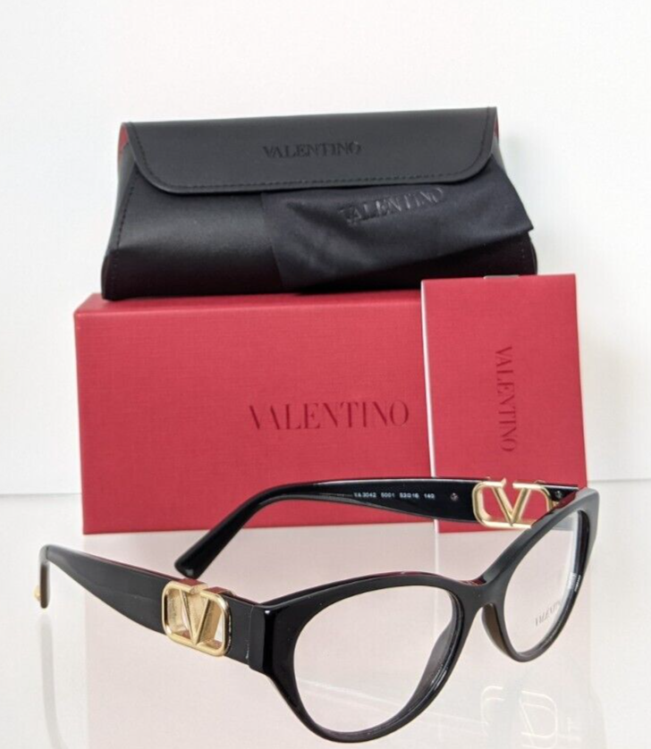 New Authentic Valentino Eyeglasses VA 3042 5001 53mm 3042 Black Frame