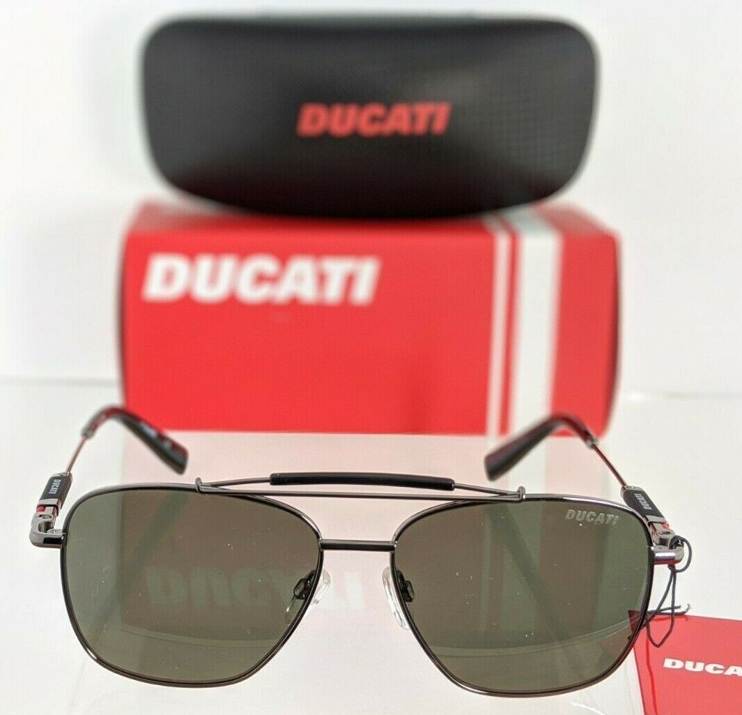 Brand New Authentic DUCATI Sunglasses DA 7003 900 57mm Black Gunmetal DA7003