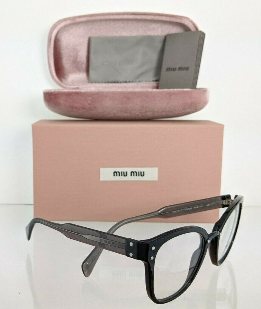 Brand New Authentic Miu Miu Eyeglasses VMU 04Q 1AB - 1O1 Black 4Q Frame