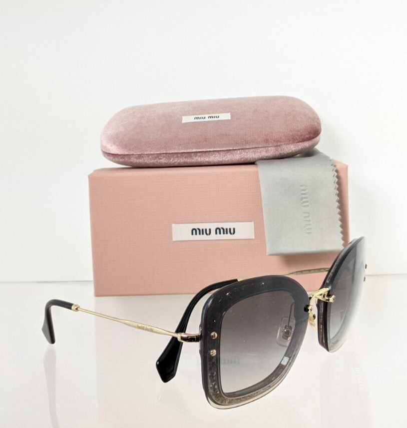 Brand New Authentic MIU MIU SMU 02T UES - 0A7 Sunglasses Gold SMU02T Frame