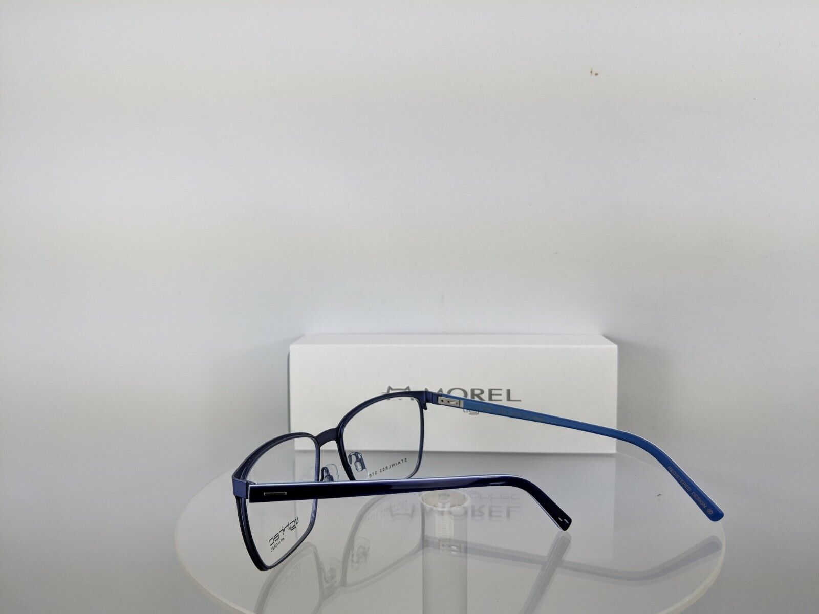 Brand New Authentic Lightec Eyeglasses 8106 L Bb032 Morel Blue Frame