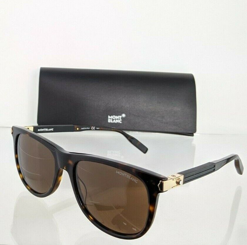 Brand New Authentic Mont Blanc Sunglasses MB0031 003 55mm Brown Gold Frame 0031