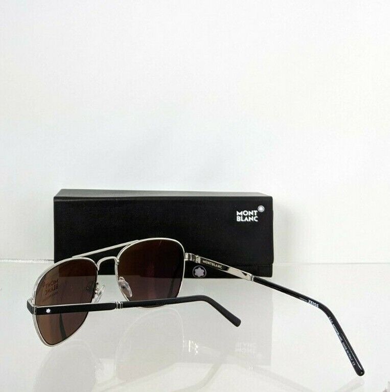 Brand New Authentic Mont Blanc Sunglasses MB649 02A 56mm Matte Black Frame 649