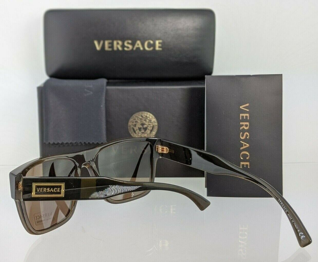 Brand New Authentic Versace Sunglasses Mod. 4379 200/73 56mm Brown Frame