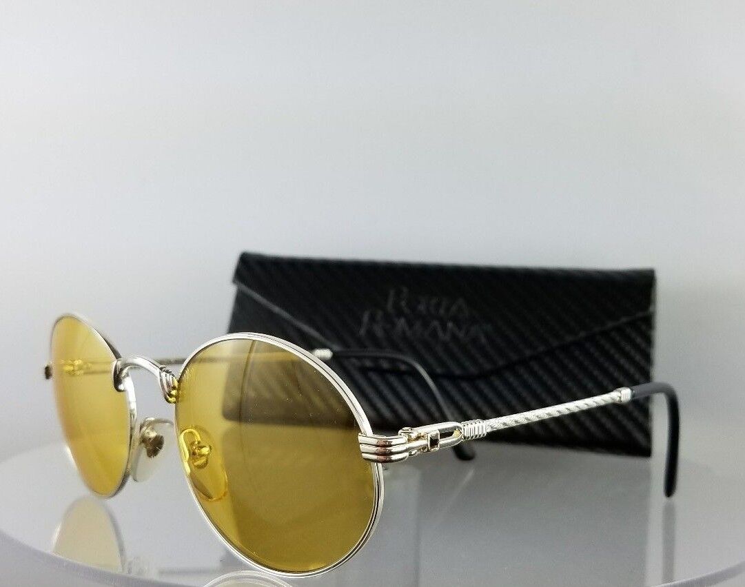Brand New Authentic Porta Romana Mod. 693 Gold Sunglasses Metal Yellow Lenses