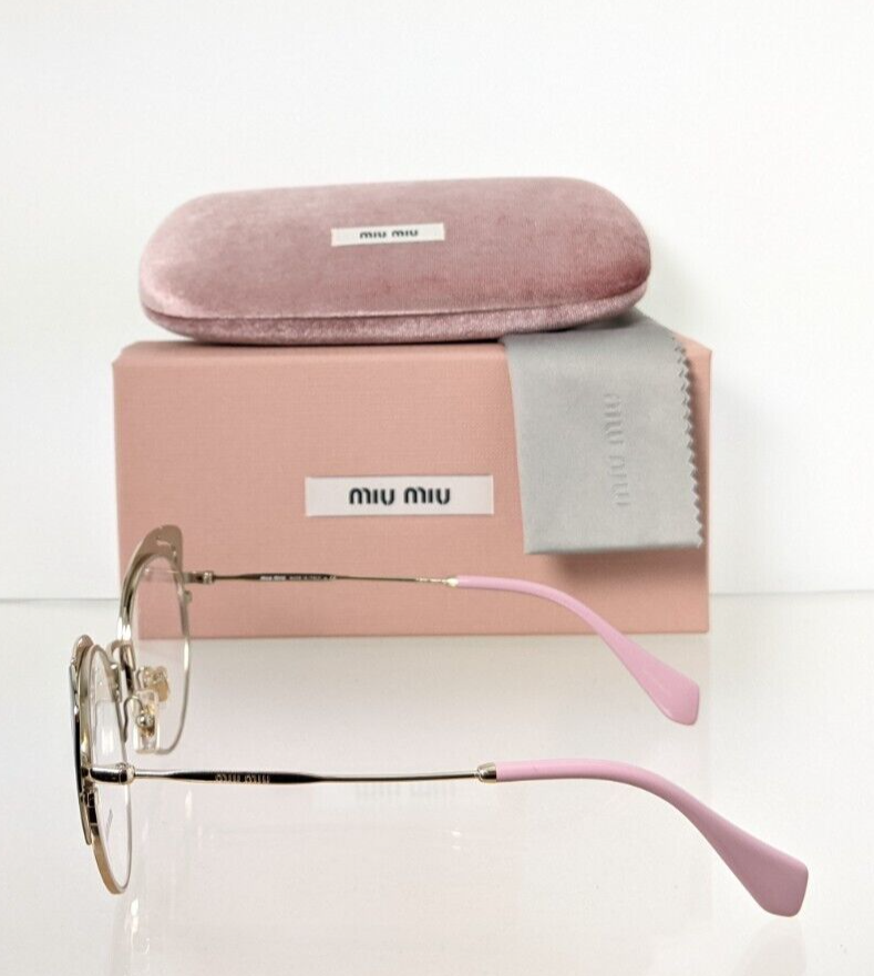 Brand New Authentic Miu Miu Eyeglasses VMU 50R M1R - 1O1 PinkGrey & Gold Frame