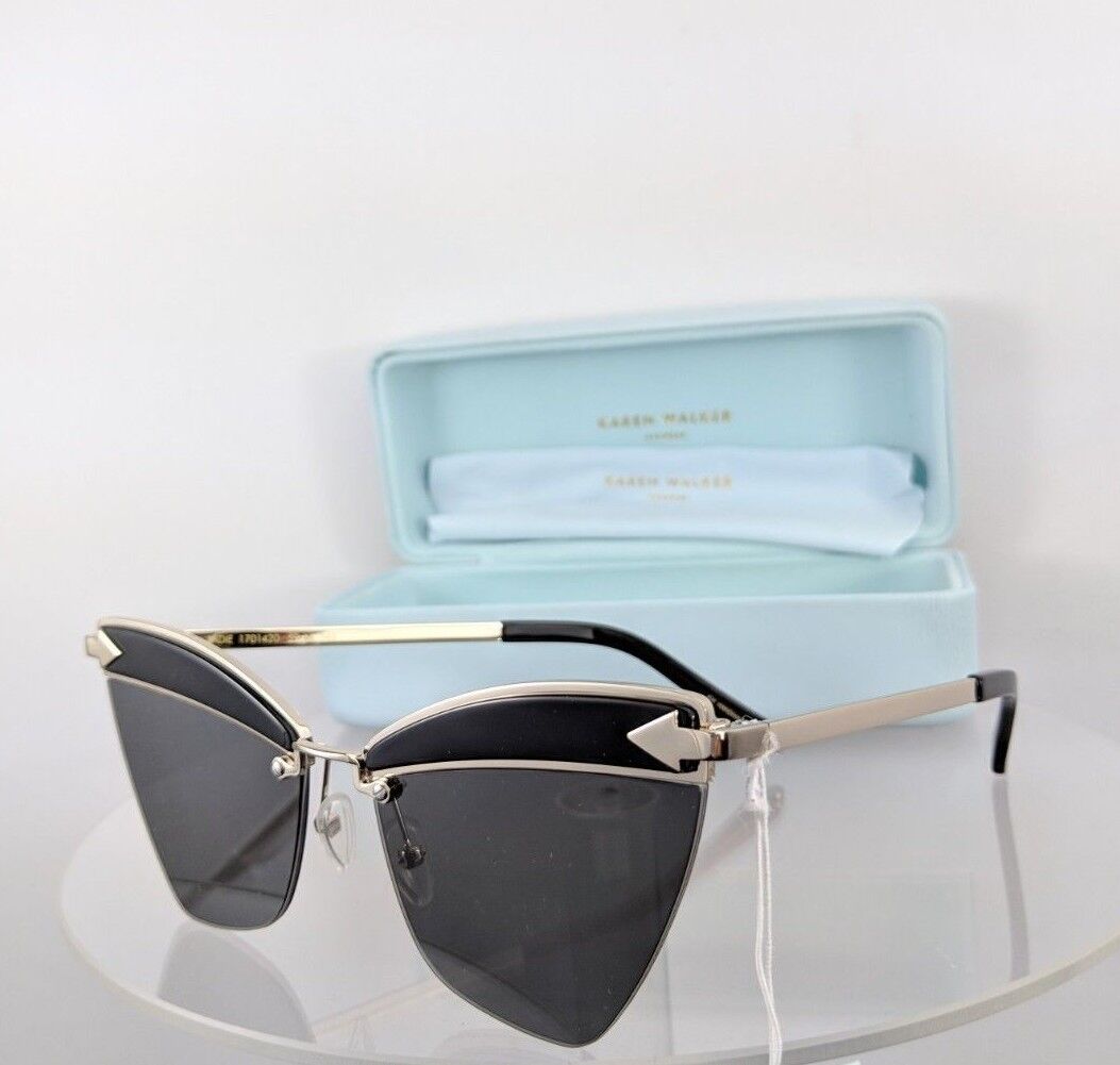 Brand New Authentic Karen Walker Sunglasses Sadie Black Gold 59Mm Frame