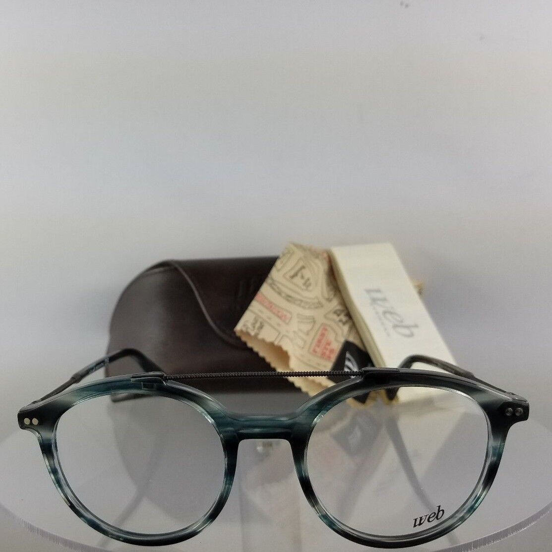 Brand New Authentic Web Eyeglasses WE 5204 Col. 092 Blue Tortoise Clear WE5204