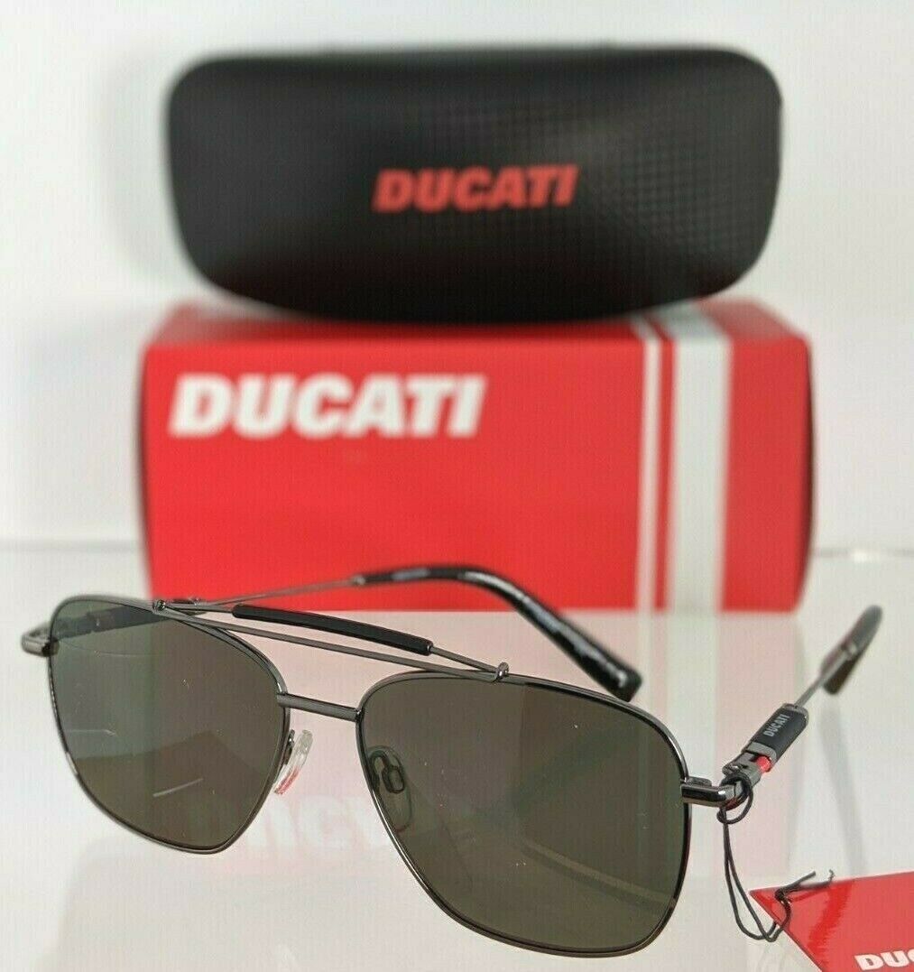 Brand New Authentic DUCATI Sunglasses DA 7003 900 57mm Black Gunmetal DA7003